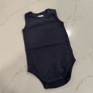Navy Blue Baby Onesie